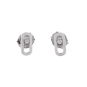 Messika Move Uno Earrings 18K White Gold with Diamonds